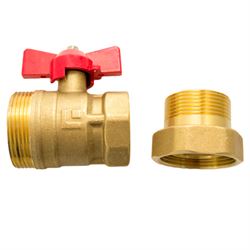 Кран шаровой 11Б27п1 накидная гайка с полусгоном бабочка 25 ТТ000009596 - фото 5357798