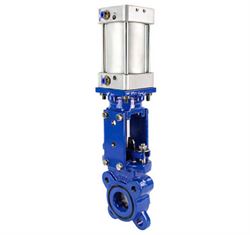 Задвижка шиберная DN GVKR1331E-2W-Fb-2P-WENZ Ду200 Ру10 двусторонняя, межфланцевая, шпиндель - выдвижной, корпус - чугун, уплотнение - EPDM, с пневмоприводом, WENZ D040-07894 - фото 5364505