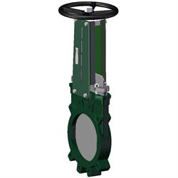 Задвижка шиберная ножевая Tecofi VGB4400-001N Ду100 Ру10 двусторонняя, межфланцевая, шпиндель - невыдвижной, корпус - чугун, уплотнение - нитрил, со штурвалом D040-06548 - фото 5364523