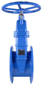 Задвижка клиновая Tecofi VOC4241C Ду400 Ру10/16 аналог МЗВ фланцевая, корпус - чугун, уплотнение - EPDM, обрезиненный клин Тмакс=110°С, со штурвалом D040-02191 - фото 5368574