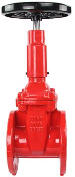 Задвижка клиновая ГРАНАР KR14 Ду400 Ру16 пожарная с обрезиненным клином с визуальным индикатором положения D040-01207 - фото 5368596