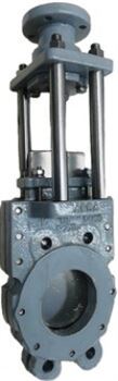 Задвижка шиберная ABRA KV-03 Ду200 Ру10 двусторонняя, межфланцевая, клин - обрезиненный, шпиндель - выдвижной, корпус - чугун, уплотнение - EPDM, c ISO фланцем под привод D040-02526 - фото 5369976