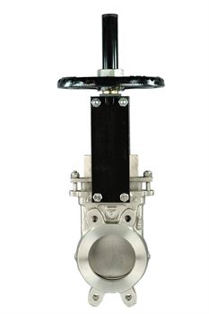 Задвижка шиберная CMO A-02-HW-E Ду100 Ру8 межфланцевая, клин - однодисковый, корпус - нержавеющая сталь, уплотнение - EPDM, со штурвалом D040-02554 - фото 5370334