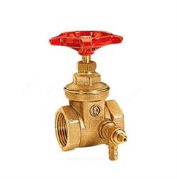 Задвижка клиновая Giacomini R56 Ду50 Ру10 внутренняя резьба, латунная, со спускным краном (R56Y008) D040-00998 - фото 5374240