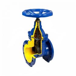 Задвижка чугунная 111D аналог МЗВ Zetkama Ду50 Ру16 фланцевая, обрезиненный клин, исп. 57, Тмакс=70 град. D040-04638 - фото 5374310