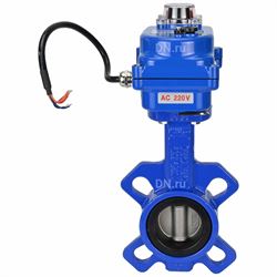 Затвор дисковый поворотный DN WBV1432N-2W-Fb Ду50 Ру16, корпус - чугун GGG50, диск - нержавеющая сталь 316L, уплотнение - NBR, с электроприводом DN blue QT-N-003EM-1-220VAC-У1 D050-39551 - фото 5393455