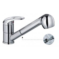 Смеситель для кухни HAIBA HB6003 с выдвигающейся лейкой T0012702 - фото 5406222
