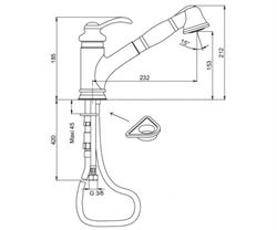 Смеситель для кухни Jacob Delafon FAIRFAX E76091-CP T0016041 - фото 5406315