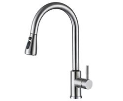 Смеситель для кухни ESKO R-излив, вытяжной, touch element, нержавеющая сталь TSS 519 T0042786 - фото 5406979