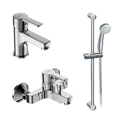 Комплект из смесителей Vidima Уно Сет 3 в 1, BA234AA, BA322AA, BA187AA, хром, BA376AA T0041620 - фото 5428295