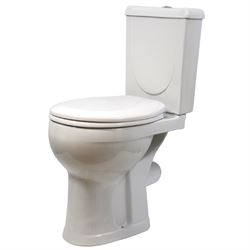 Унитаз компакт ОСКОЛЬСКАЯ КЕРАМИКА Ирида гориз. выпуск белый Стандарт (монокороб), сиденье полипропилен T0062309 - фото 5433019