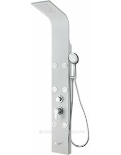 Душевая панель Aquanet Galaxy White с гидромассажем и изливом, алюминий/мат белый, AP40-03 T0054788 - фото 5437519