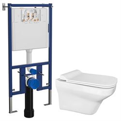 Комплект унитаз с инсталляцией Loranto MOOD 2.0 безободковый с сиденьем микролифт SLIM, 4501+KALE MOOD T0062200 - фото 5438319