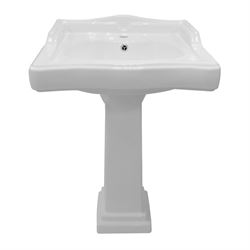 Раковина с пьедесталом Azario LORETTI 550х700х880 мм (2 места), AZ-339P T0057576 - фото 5442302