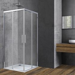 Душевой уголок Vincea Soft, хром, стекло прозрачное 100*100, VSS-3SO100CL T0056991 - фото 5444593