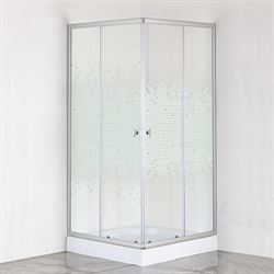Душевой уголок COMFORTY 35М прозрачное стекло, с рисунком мозаика, с поддоном, 900*900*1950, 35M T0050165 - фото 5444694