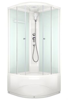 Душевая кабина Domani-Spa Delight Slim 99 high, выс.под.сатин матир.стекло,задн.бел.стекл.панель, б/э, DS01DS99HWM00 T0046569 - фото 5445531