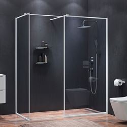 Душевое ограждение IDDIS перегородка Walk In, матовый белый, 110x195, Slide, SLI8WS1i23 T0056506 - фото 5447617