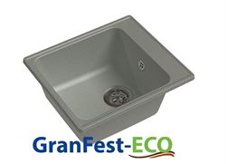 Мойка из искусственного камня Granfest-ECO 420*480 серый T0011775 - фото 5450339