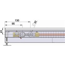 Внутрипольный конвектор Minib COIL-PMW90 900 M40945 - фото 5492436