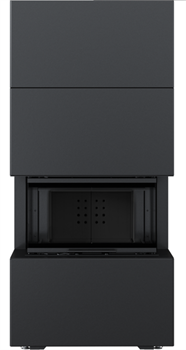Готовый дровяной каминокомплект Kratki Home Easy Box черный с топкой NBC черная футеровка M213697 - фото 5562302