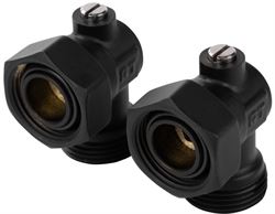 Набор нижнего подключения Royal Thermo угловой раздельный 3/4х3/4ЕК (черный) M247693 - фото 5655895