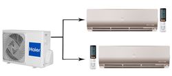 Мульти сплит-система на 2 комнаты Haier Flexis Super Match 2U40S2SM1FA/AS25S2SF1FA-G*2шт M223956 - фото 5739008