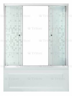 Шторка на ванну Triton 2 двери 1500, Аква, Мозаика, Белый, Щ0000025977 T0027225 - фото 6093881