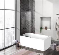 Шторка на ванну BelBagno шторка 90х150, UNO-V-1-90/150-C-NERO T0060276 - фото 6094230