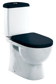 Унитаз компакт SANITA LUXE Best Luxe сидение микролифт с черной крышкой T0024238 - фото 6097003