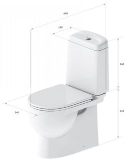 Унитаз компакт SANITA LUXE Best Luxe сидение микролифт с бирюзовой крышкой T0024237 - фото 6097031