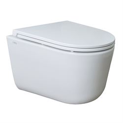 Унитаз подвесной Creo ceramique LYon 2.0 с системой смыва Tornado в комплекте с быстросъемным сиденьем микролифт 490х360х350, LY1100R T0057112 - фото 6097874