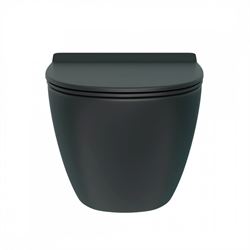 Унитаз подвесной Vinchi Teramo торнадо безободковый с быстросъемным сиденьем микролифт черный матовый VT41104H T0068715 - фото 6098812