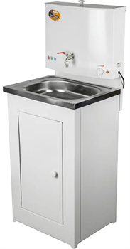 Электрический накопительный водонагреватель из нержавеющей стали Вихрь ЛЮКС без подогрева/нержавеющая мойка/цвет белый M133092 - фото 6105007