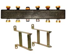 Распределительная гребенка Meibes MeiFlow S UK 1 1/2 х1 1/2 , 5вых., сталь черная M66301.31RU