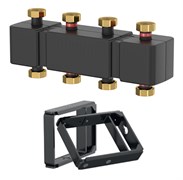 Распределительная гребенка Meibes MeiFlow Top S 1 1/2 х1 1/2 , 3вых., сталь черная M66301.920
