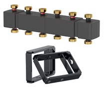 Распределительная гребенка Meibes MeiFlow Top S 1 1/2 х1 1/2 , 5вых., сталь черная M66301.930