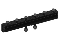 Распределительная гребенка Meibes MeiFlow M 1 1/2 х1 1/2 , 3вых., сталь черная M66301.81