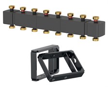 Распределительная гребенка Meibes MeiFlow Top S 1 1/2 х1 1/2 , 7вых., сталь черная M66301.940