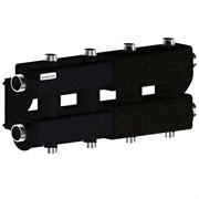 Распределительная гребенка Gidruss MK-100 4DU.EPP 1 1/4 х1 , 5вых., сталь черная с крепежом MK 1004T 20