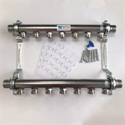 Коллектор Watts HLV2000-VA VA07 1 х3/4 , 7вых., сталь нерж., (компл) 10080779