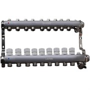 Коллектор Sanext 1 х3/4 , 9вых., c вентилями, сталь нерж., белый, в сборе 8599