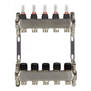 Коллектор WAAG 589 1 х3/4 , 11вых., c клапанами, с расходомерами, сталь нерж. WG.589.0611