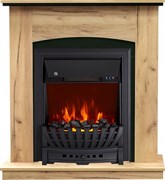 Пристенный электрокамин Royal Flame Barсelona дуб золотой с очагом Aspen Black M217872