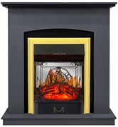 Пристенный электрокамин Royal Flame Barсelona дуб серый с очагом Majestic FX M Brass/Black M233310