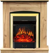 Пристенный электрокамин Royal Flame Barcelona дуб золотой с очагом Majestic FX Brass/Black M217886