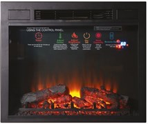 Широкий очаг 2D InterFlame Sirius 30 LED FX Black/Brass M51676