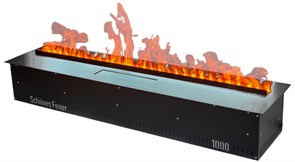 Встраиваемый очаг в модуль Schones Feuer 3D FireLine 1000 стальной + синий цвет M234086