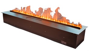 Встраиваемый очаг в модуль Schones Feuer 3D FireLine 1200 стальной + синий цвет M234087