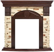 Классический портал для камина Firelight Torre Classic Сланец натуральный/Темный дуб M51422